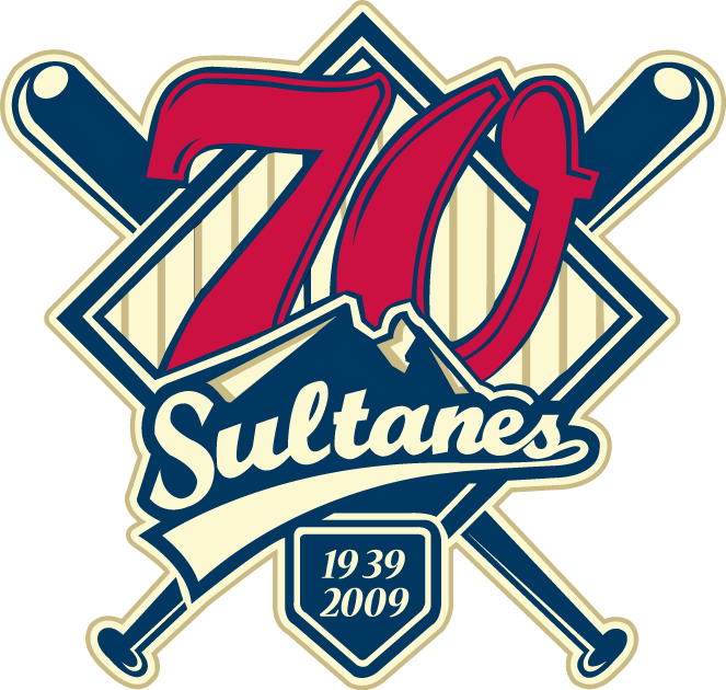 Monterrey Sultanes 2009 Anniversary Logo iron on heat transfer